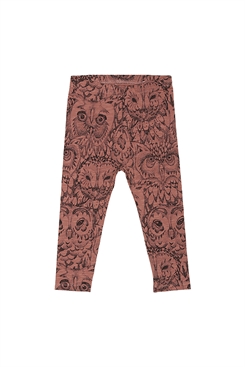 Soft Gallery Paula Baby Leggings, AOP Owl - Burlwood