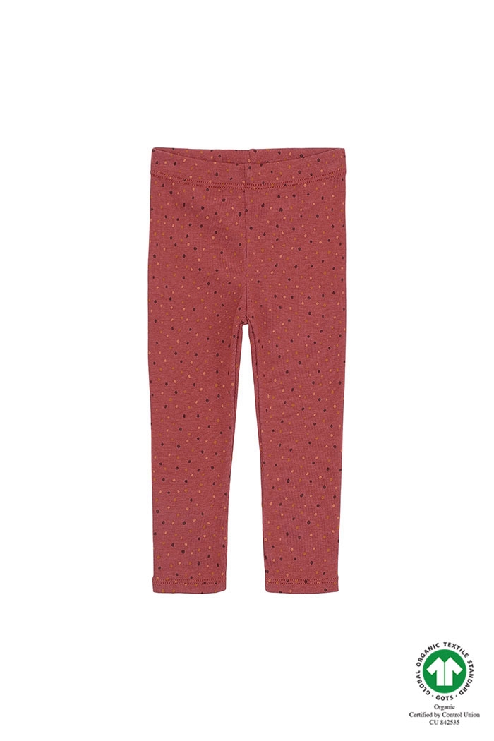 Soft Gallery Paula Leggings - Barn Red, AOP Trio Dotties