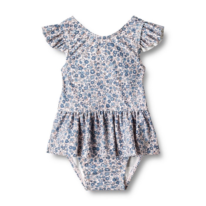 Wheat swimsuit Diddi - Blue flower meadow