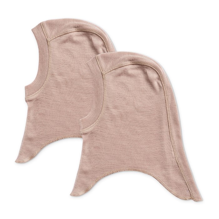 Wheat wool balaclava Felix 2-pak - Dry rose