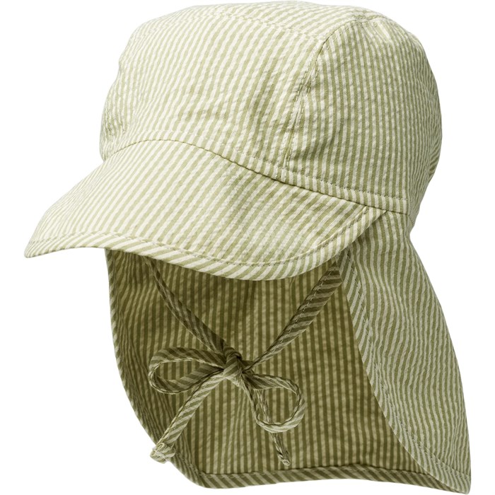 Wheat sunhat Albert - Green stripe