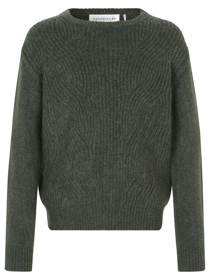 Rosemunde pullover strik - Dark Pine Blend