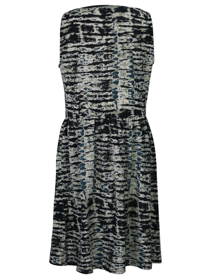 Rosemunde Biarritz Dress - Blue striped tie dye print