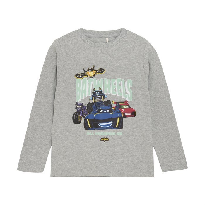 Minymo - Batwheels T-shirt LS - Grey Melange