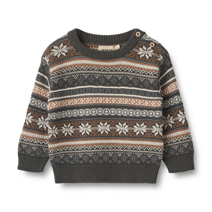 Wheat Knit Pullover Knud - Raven