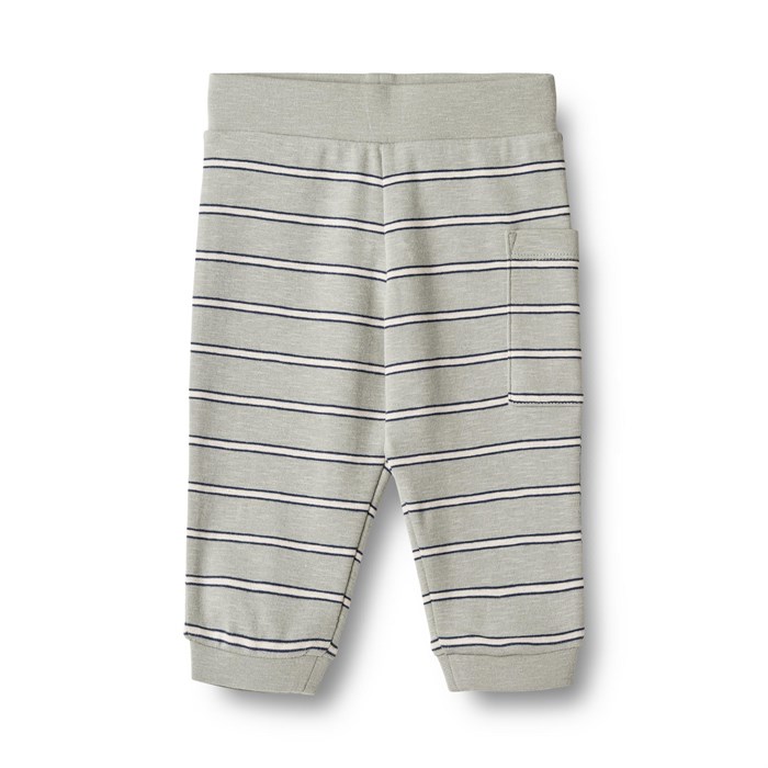 Wheat jersey pants Pete - Sea mist stripe