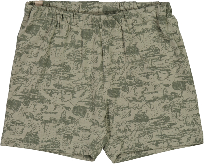 Wheat Sweat shorts Bjørn - Dried sage Sealife