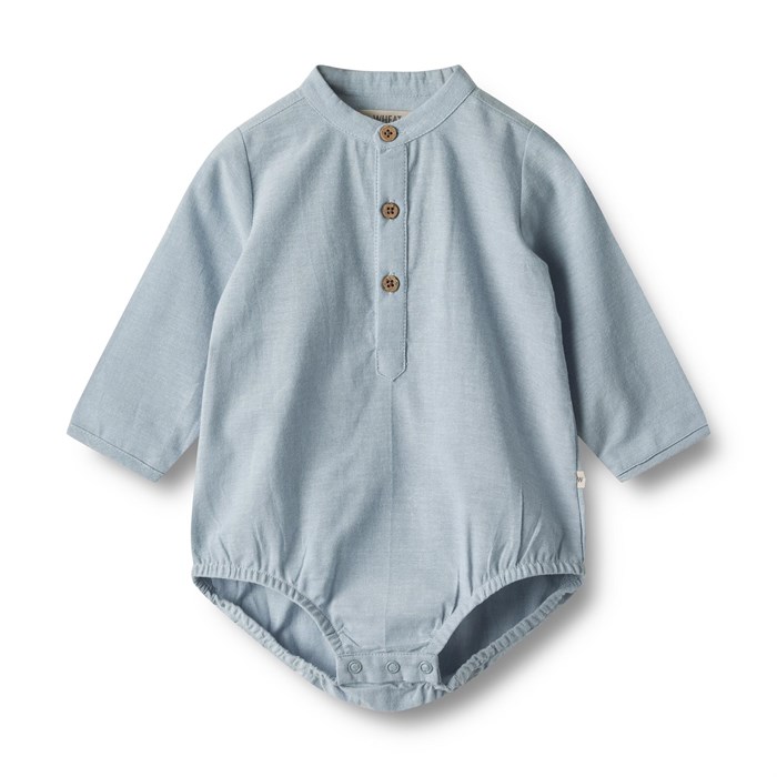 Wheat  Romper Shirt Victor - Blue waves