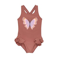 Color Kids swimsuit - Dusty Cedar