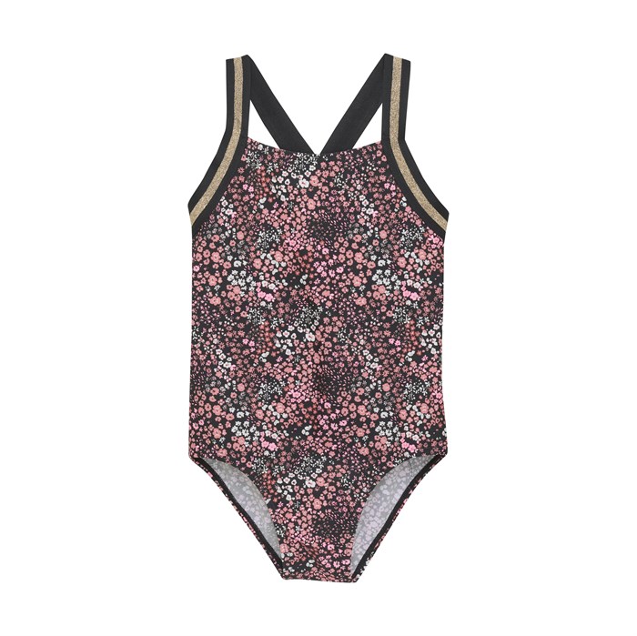 Color Kids swimsuit AOP - Black