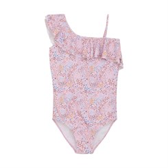 Color Kids one shoulder swimsuit AOP - Cherry Blossom