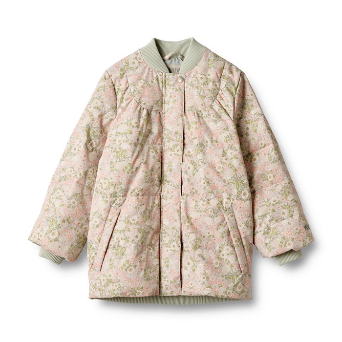 Wheat summer puffer jacket Lola - Sea salt roses