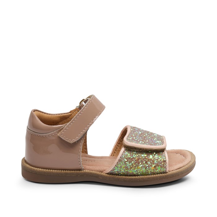 Bisgaard Aida Glimmer sandal - Patent almond