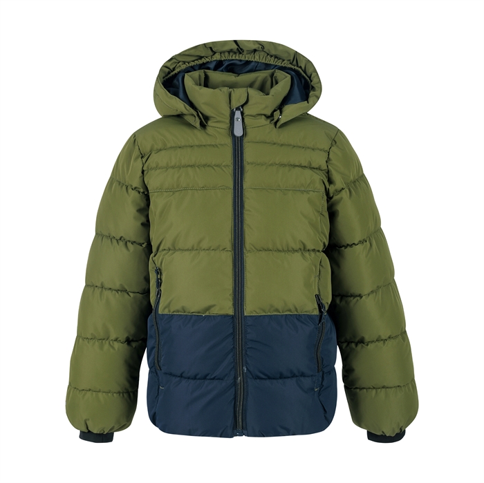 Color Kids quilted jakke - Dark Olive