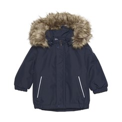 Color Kids Parka w/Fake fur - Total Eclipse