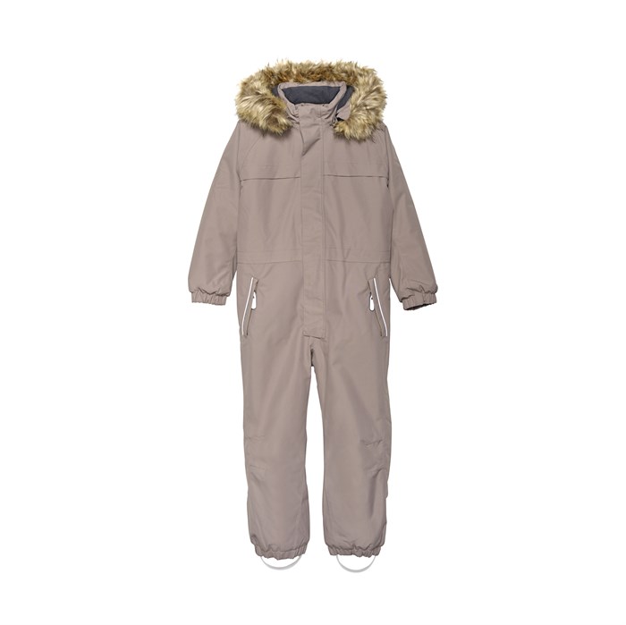 Color Kids snowsuit w/fake fur - Fossil