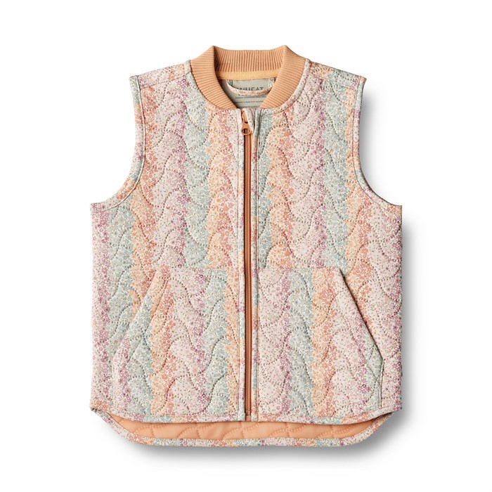 Wheat Thermo Gilet vest - Rainbow flowers