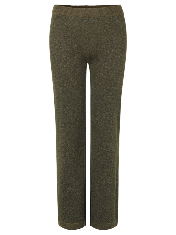 Rosemunde Trousers - Dark olive shimmer blend