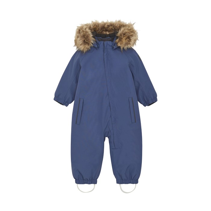 Color Kids snowsuit w/fake fur - Vintage Indigo