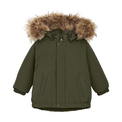 Color Kids Parka w/Fake fur - Grape Leaf