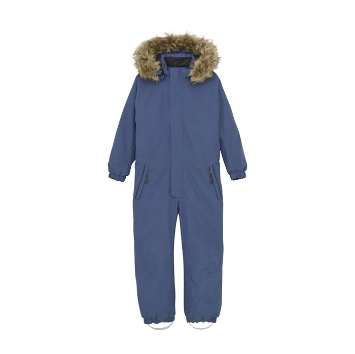 Color Kids snowsuit w/fake fur - Vintage Indigo