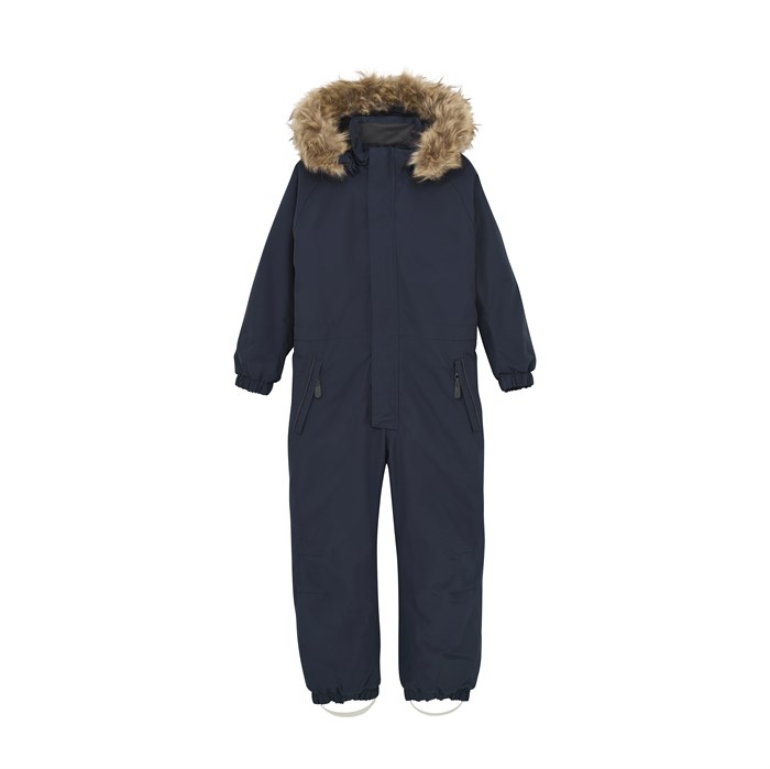 Color Kids snowsuit w/fake fur - Total Eclipse