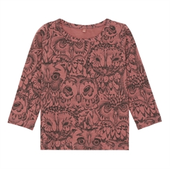 Soft Gallery Baby Bella T-shirt, AOP Owl - Burlwood