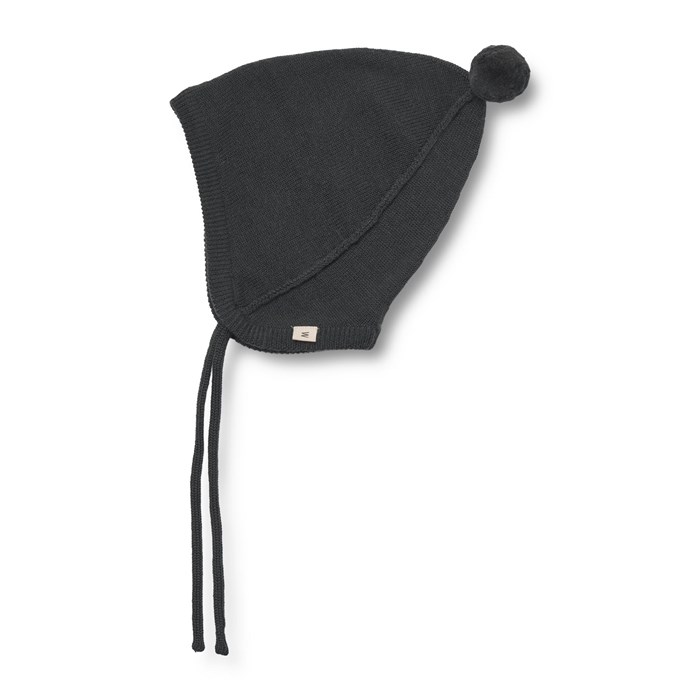 Wheat Liro knit Bonnet - Black coal