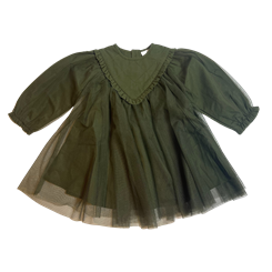 The New Libby LS rib dress - Ivy Green