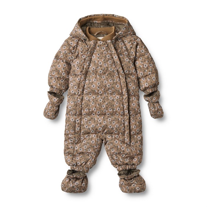 Wheat Puffer baby suit Edem - Caramel anemones