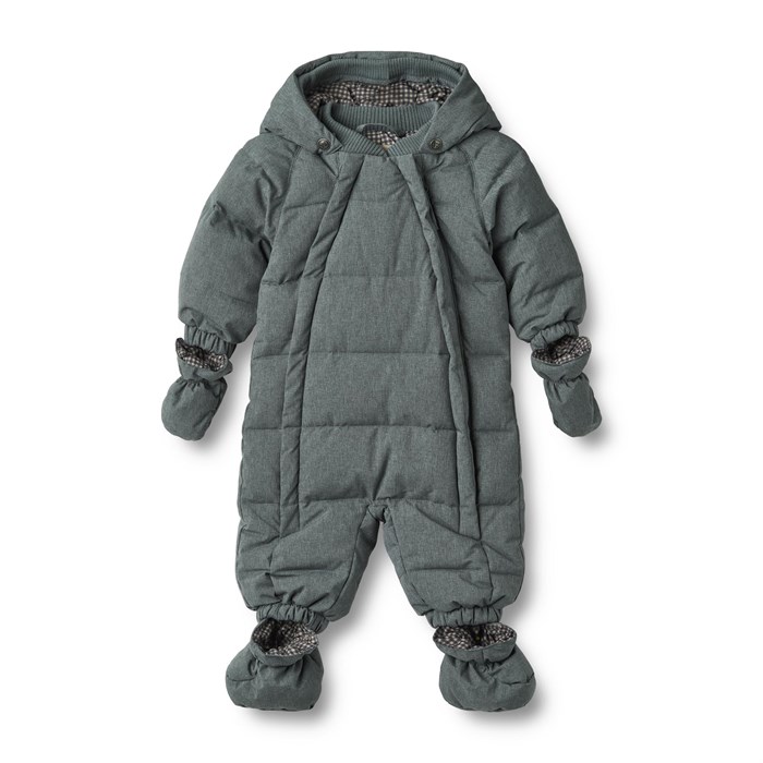 Wheat Puffer baby suit Edem - Ink melange