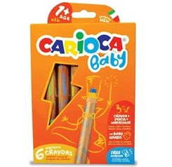 Carioca Farvekridt baby 3-i-1 6-pak