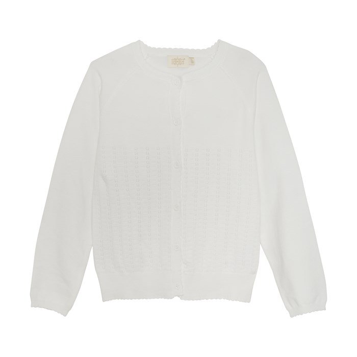 Creamie cardigan pointelle - Cloud