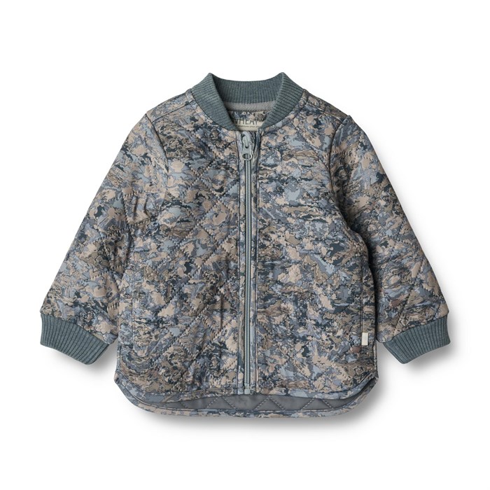 Wheat termo jacket Loui - Rainy blue clouds