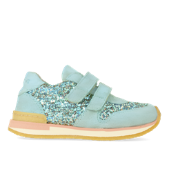 Angulus Glittersneaks mit Klettverschluss – Eisblau/Ice Glitter