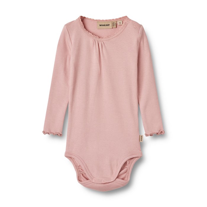 Wheat Lotta Body Rib LS - Rose frost