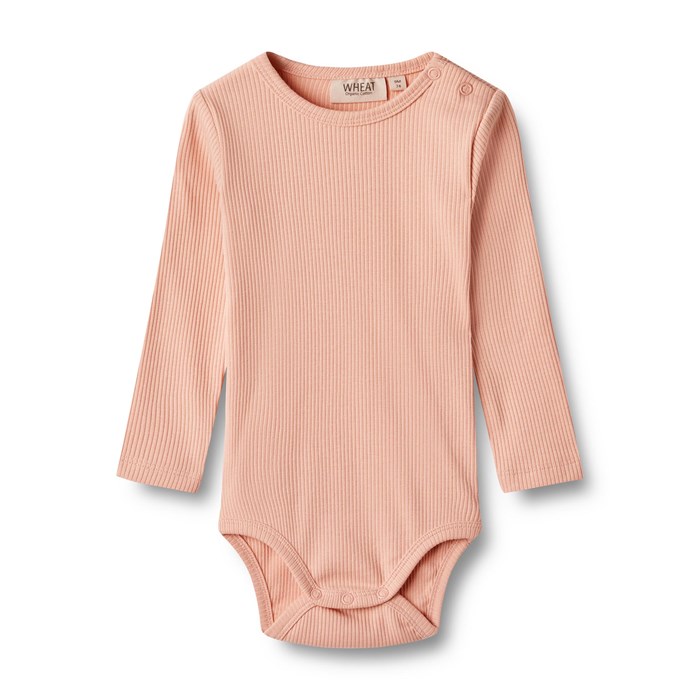 Wheat rib Body LS Spencer - Soft Coral