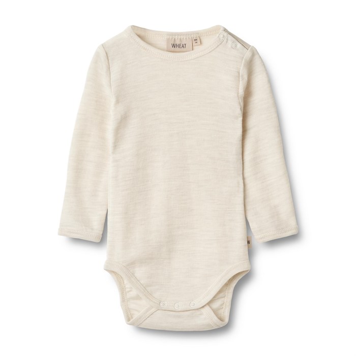 Wheat wool body LS Lucca - Eggshell melange 