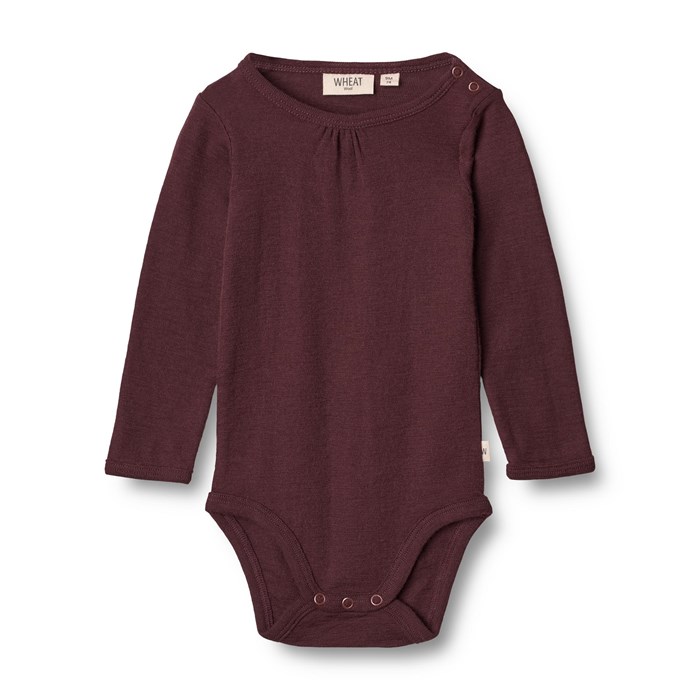 Wheat wool Gatherings body LS - Aubergine