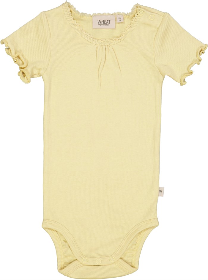 Wheat Body Rib Lace SS - Yellow dream