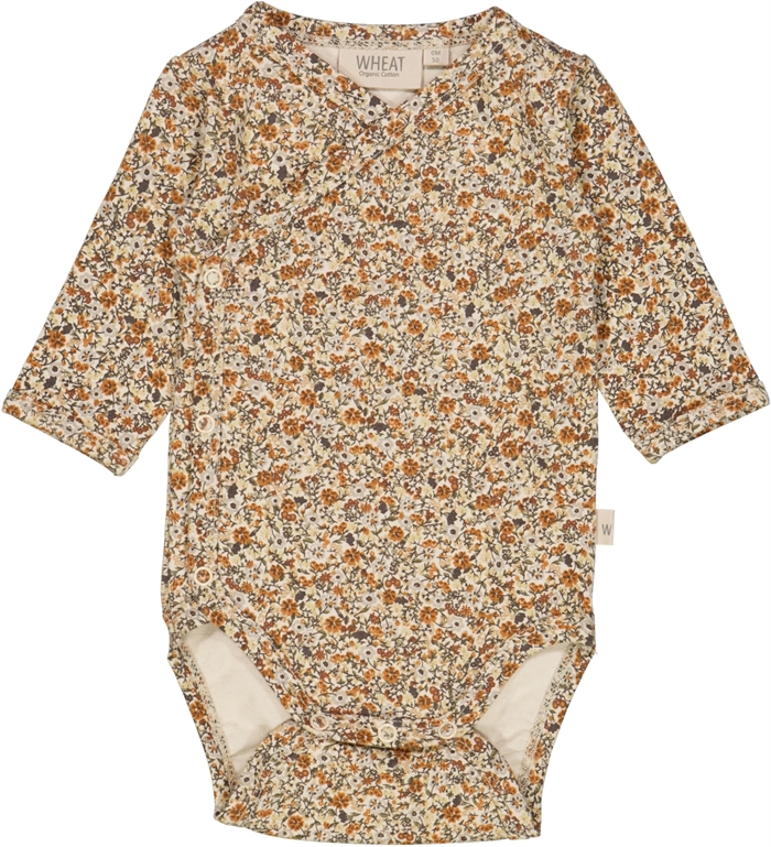 Wheat body wraparound LS - Porcelain flowers