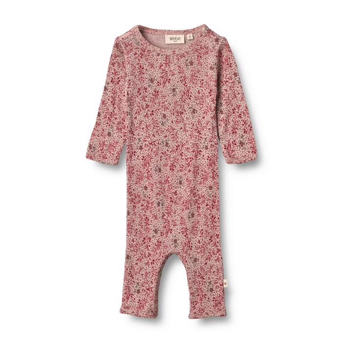 Wheat wool Jumpsuit - Cherry flowers