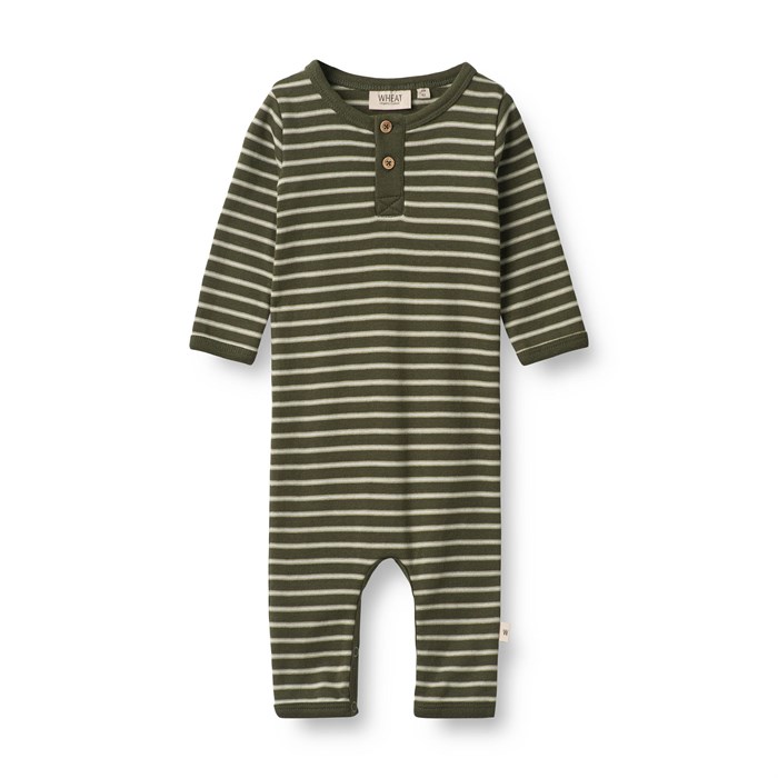 Wheat Finn Jumpsuit - Dark green stripe