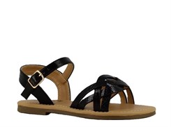 Angulus Lak Sandale mit funkelndem Glitzerdetail und Klettverschluss (schmale bis normale Passform) – Flieder/Konfetti-Glitzer