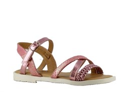 Angulus Lak Sandale mit funkelndem Glitzerdetail und Klettverschluss (schmale bis normale Passform) – Flieder/Konfetti-Glitzer