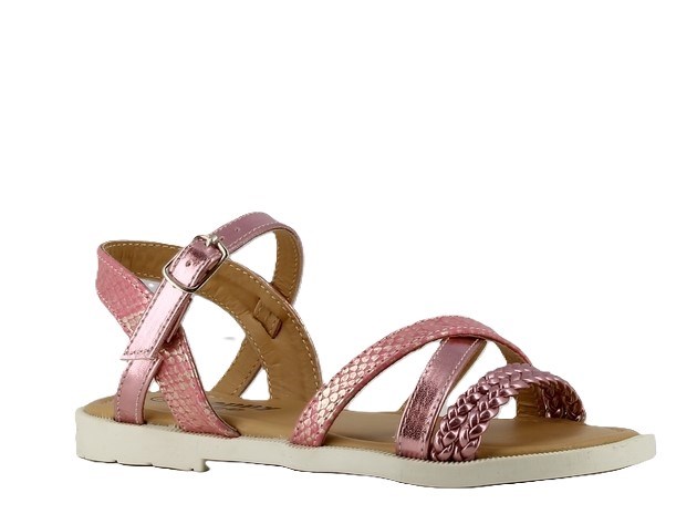 Angulus Lak Sandale mit funkelndem Glitzerdetail und Klettverschluss (schmale bis normale Passform) – Flieder/Konfetti-Glitzer