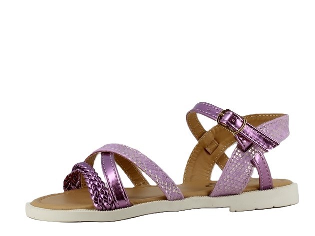 Angulus Lak Sandale mit funkelndem Glitzerdetail und Klettverschluss (schmale bis normale Passform) – Flieder/Konfetti-Glitzer