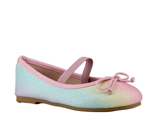 Angulus Lak Sandale mit funkelndem Glitzerdetail und Klettverschluss (schmale bis normale Passform) – Flieder/Konfetti-Glitzer