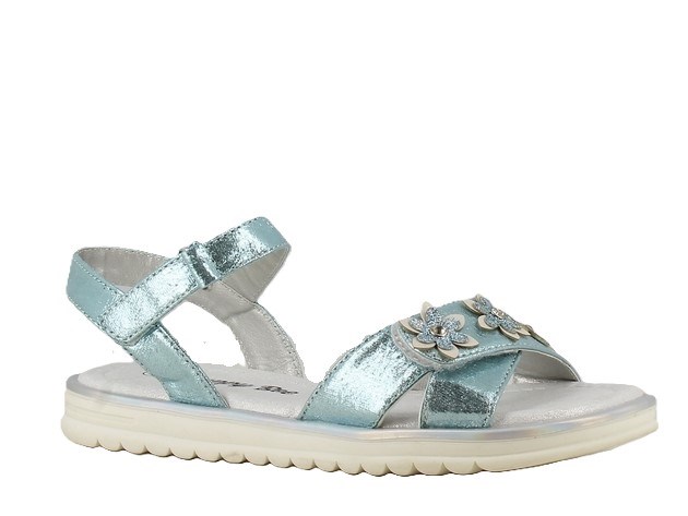 Angulus Lak Sandale mit funkelndem Glitzerdetail und Klettverschluss (schmale bis normale Passform) – Flieder/Konfetti-Glitzer