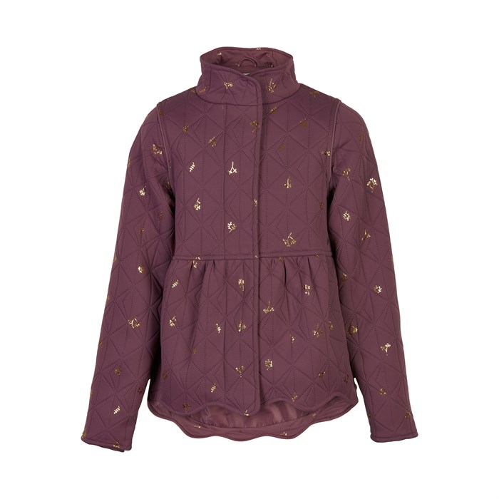 By Lindgren Alma Thermo jacket - Violet Flower w. Rose Gold AOP